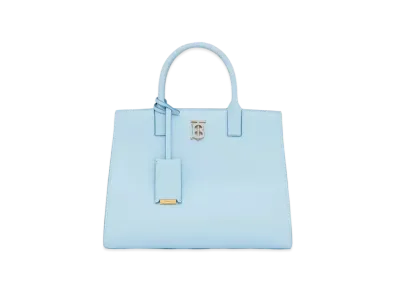 Burberry Grainy Leather Mini Frances Bag "Pale Blue"