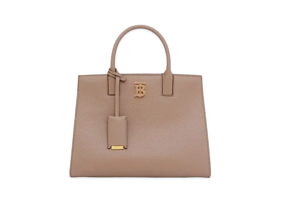 Burberry Grainy Leather Mini Frances Bag "Light Saddle Brown"