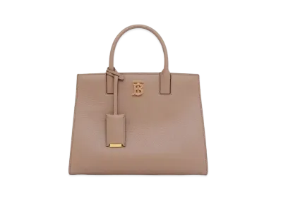 Burberry Grainy Leather Mini Frances Bag "Light Saddle Brown"