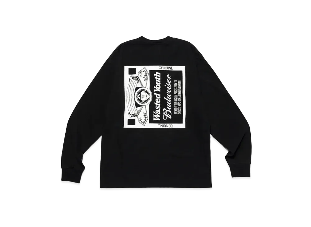Wasted Youth L/S T-Shirt "Black" / VERDY