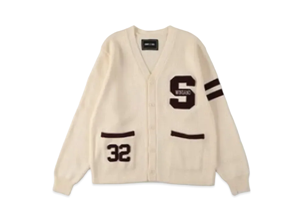 WIND AND SEA Lettered Cardigan "White"
