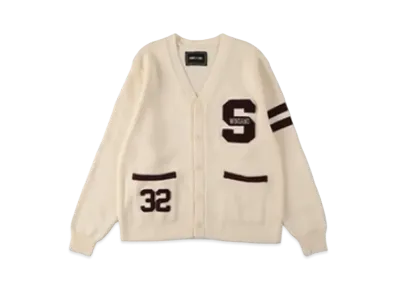 WIND AND SEA Lettered Cardigan "White"