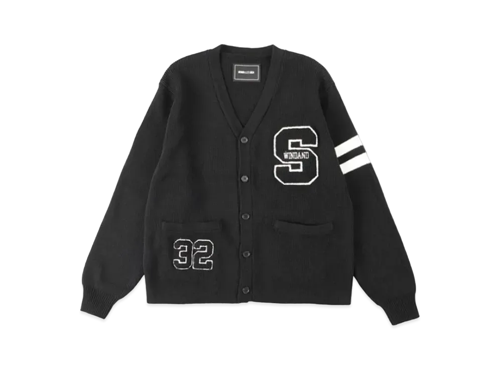 WIND AND SEA Lettered Cardigan "Black"
