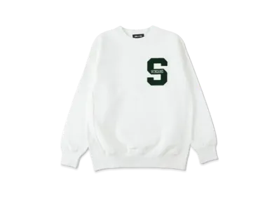 WIND AND SEA College Wappen Sweat "White"