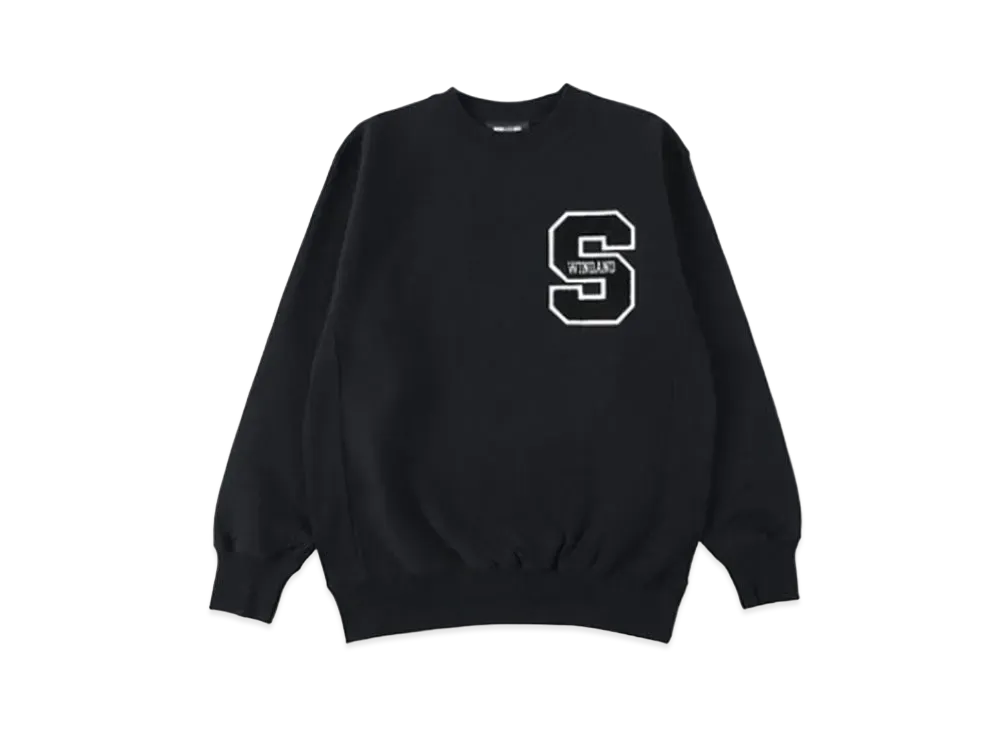 WIND AND SEA College Wappen Sweat "Black"