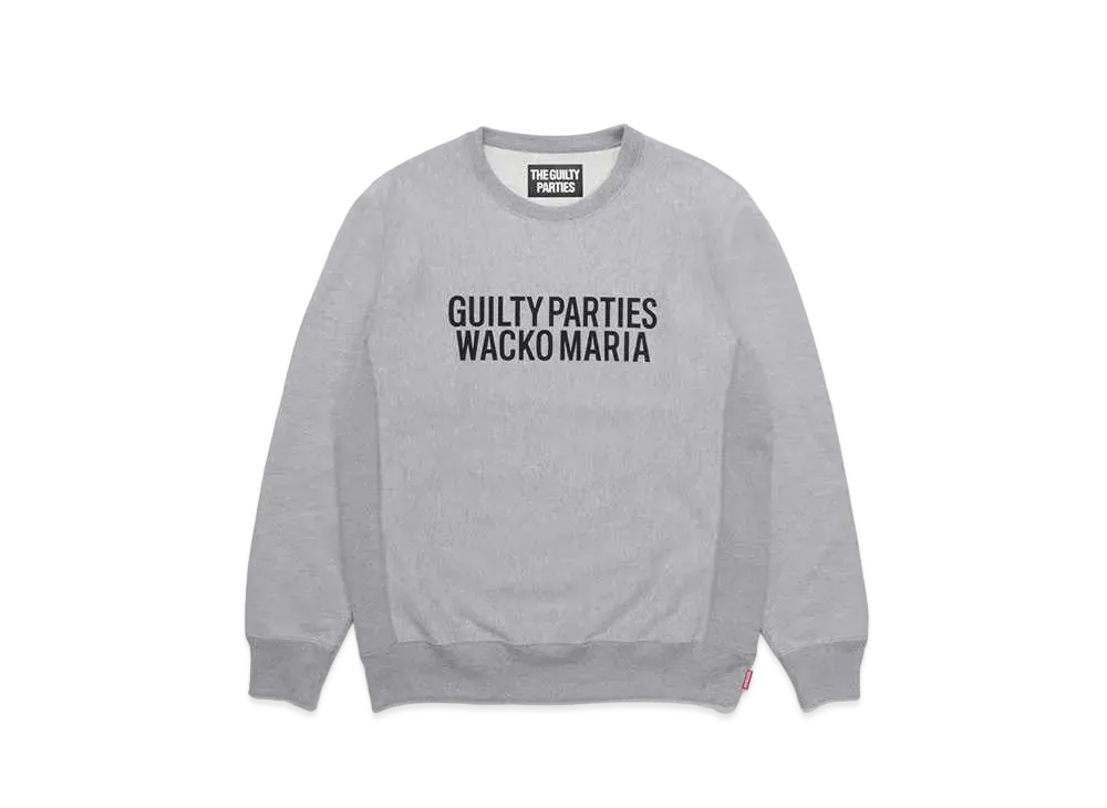 WACKO MARIA Heavy Weight Crew Neck Sweat Shirt "Gray"