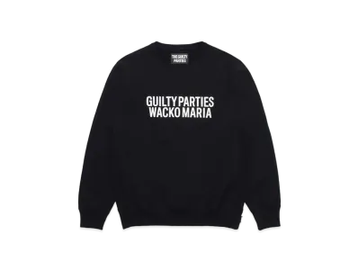 WACKO MARIA Heavy Weight Crew Neck Sweat Shirt "Black"