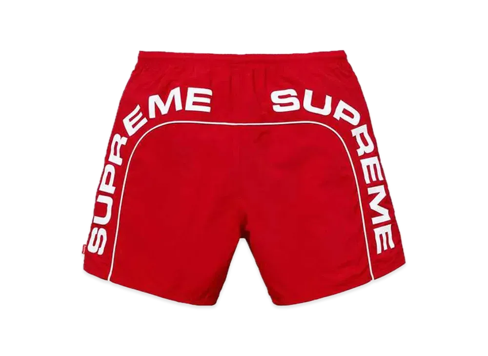 Supreme Arc Logo Water Short "Red"