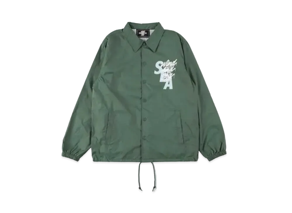 WIND AND SEA X IT'S A LIVING COACH JACKET "Green"