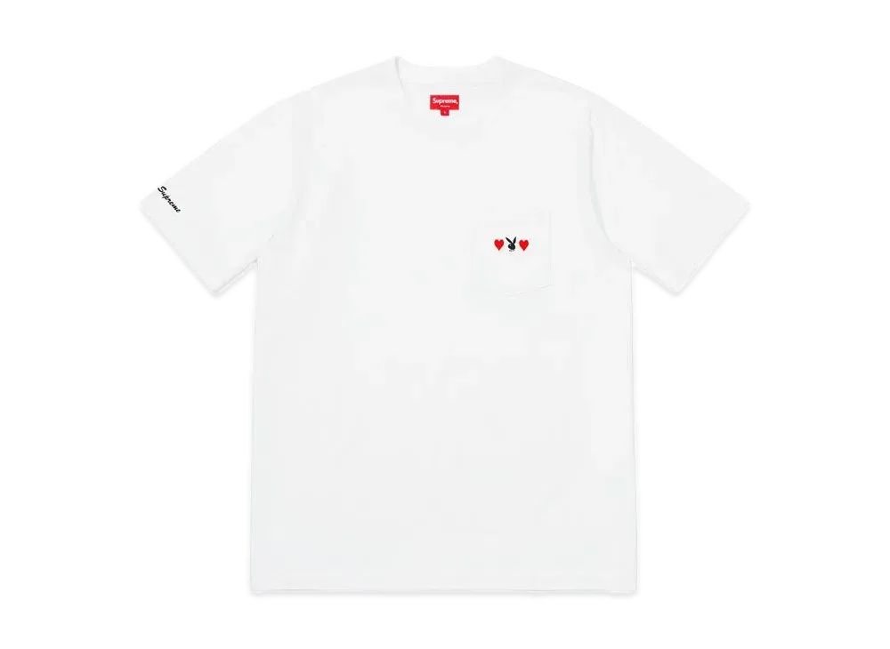 Supreme x Playboy Pocket Tee "White"