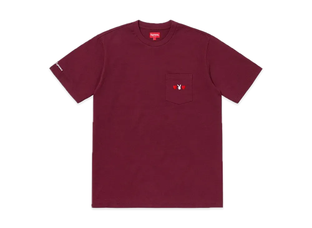 Supreme x Playboy Pocket Tee "Burgundy"