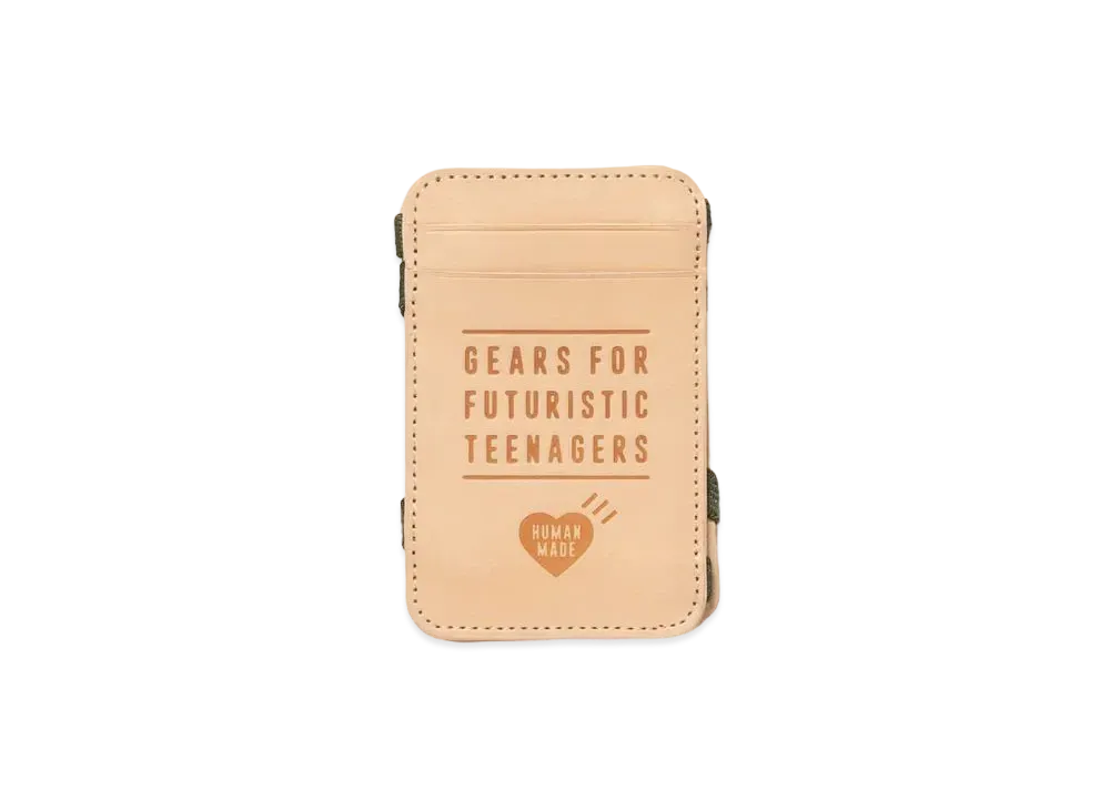 HUMAN MADE Leather Magic Band Card Case "White"