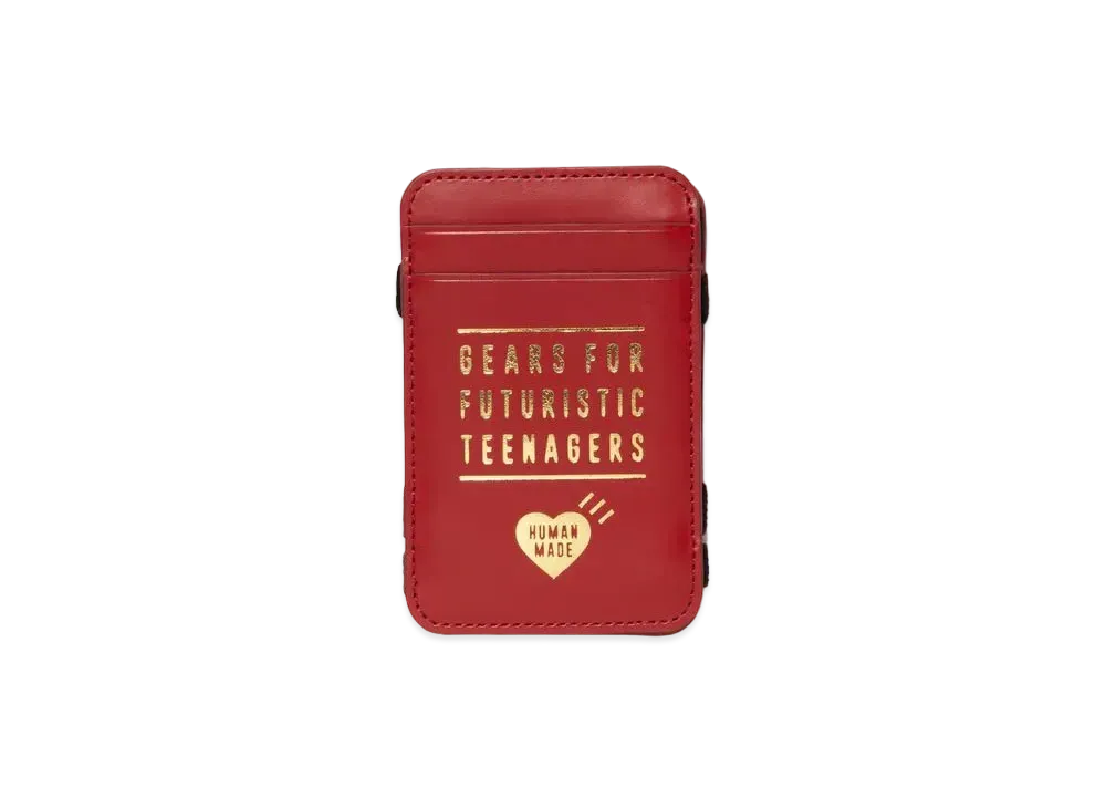 HUMAN MADE Leather Magic Band Card Case "Red"