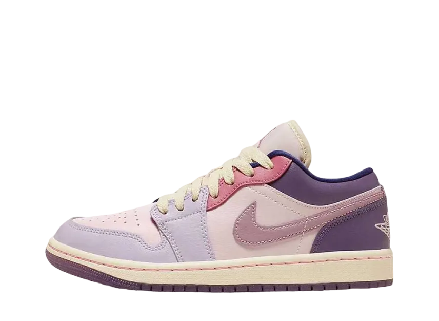ナイキ ウィメンズ エアジョーダン1 ロー "パステルピンク アンド パープルズ"