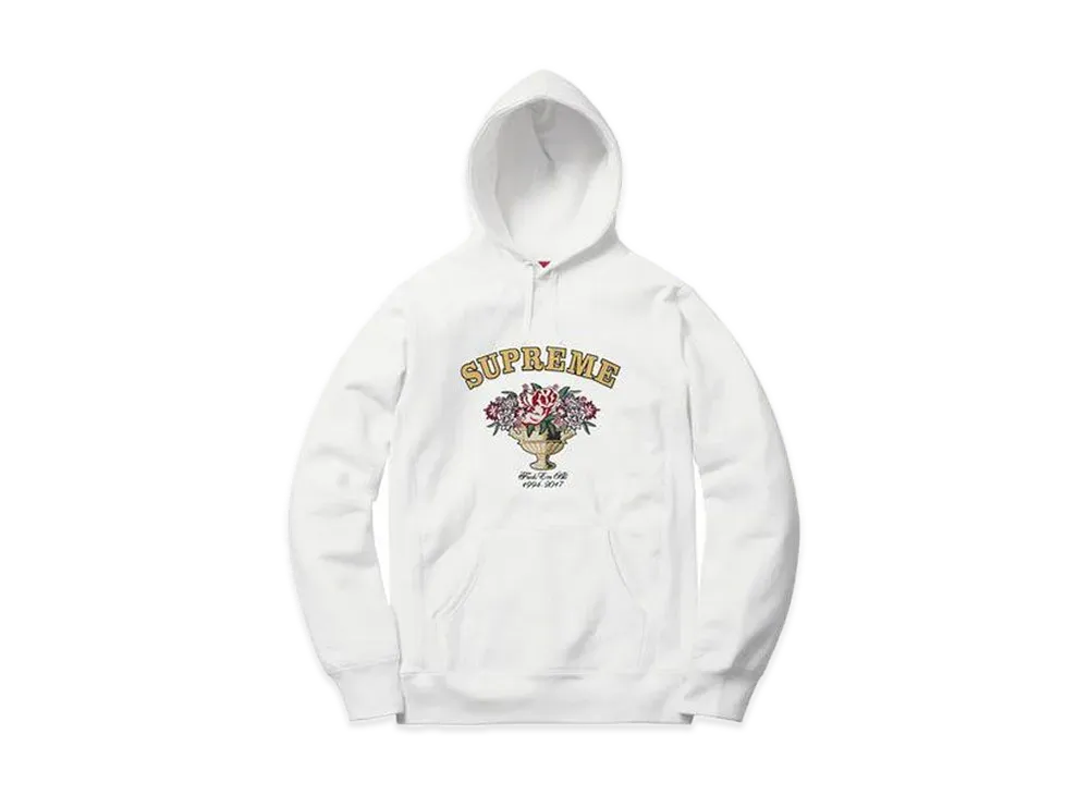 Supreme Centerpiece Hooded Sweatshirt "White"