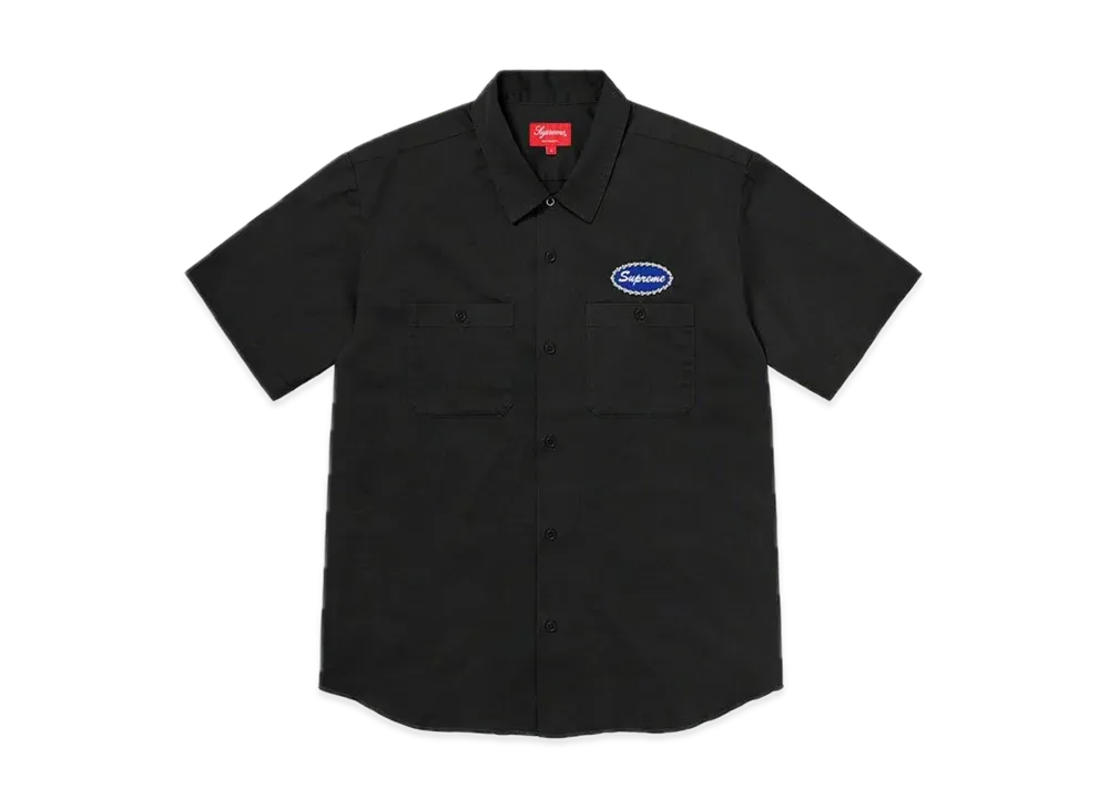 Supreme Studded Patch S/S Work Shirt "Black"
