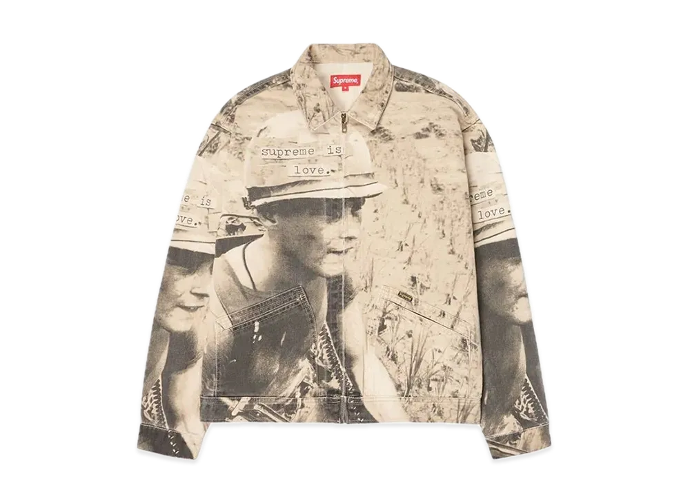 Supreme Is Love Denim Work Jacket "White"