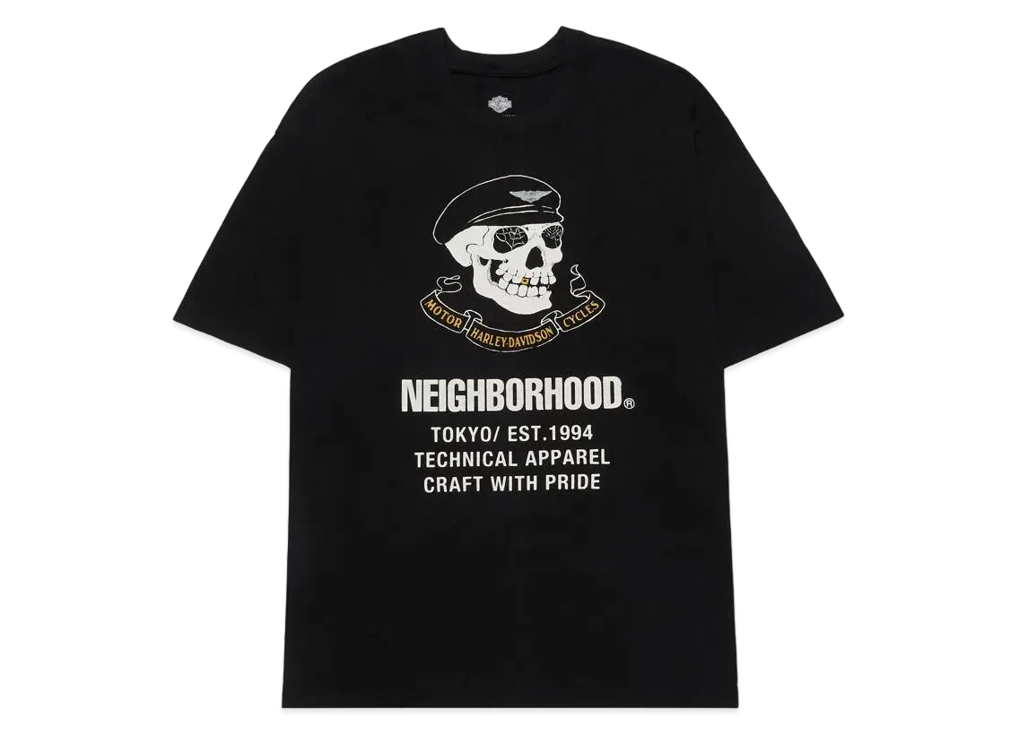 NEIGHBORHOOD H-D . Tee SS . CO "Black"