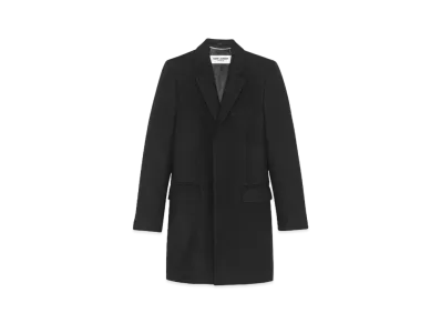 Saint Laurent Tailored Coat In Cashmere Felt "Black"