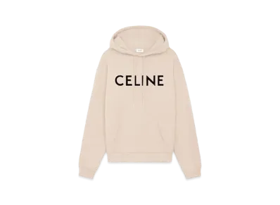 CELINE Loose Hoodie In Cotton Fleece "Champagne/Noir"