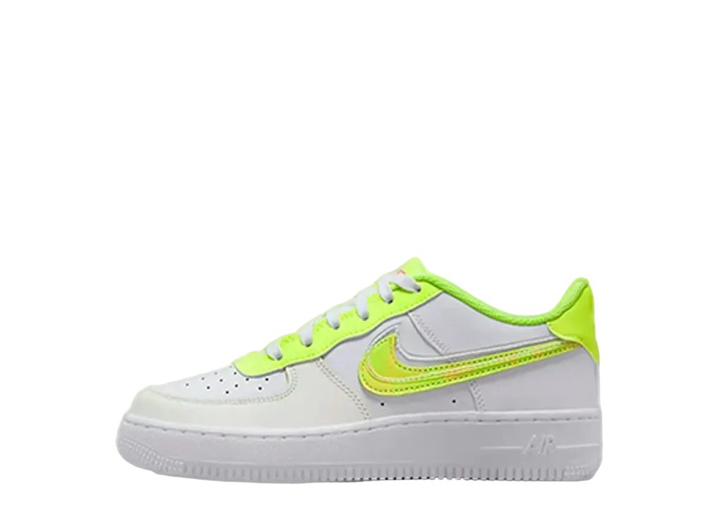 Nike GS Air Force 1 LV8 "White/Volt/Pink Glow"