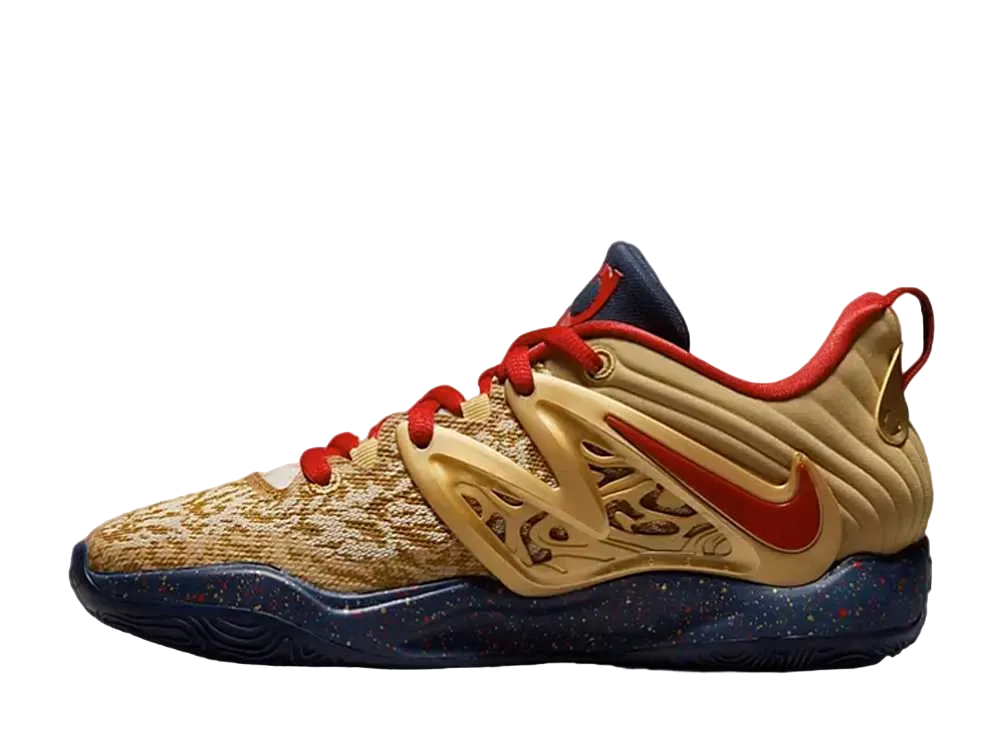 ナイキ KD15 "メタリック ゴールド/ユニバーシティ レッド"