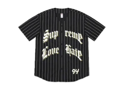 Supreme Love Hate Baseball Jersey "Black"