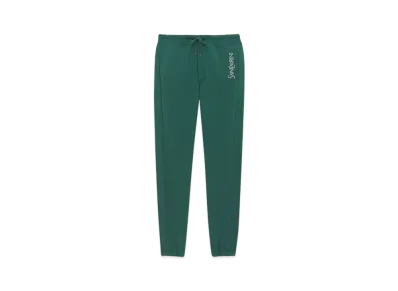 Saint Laurent Sweatpants In Fleece "Vert/Natural"