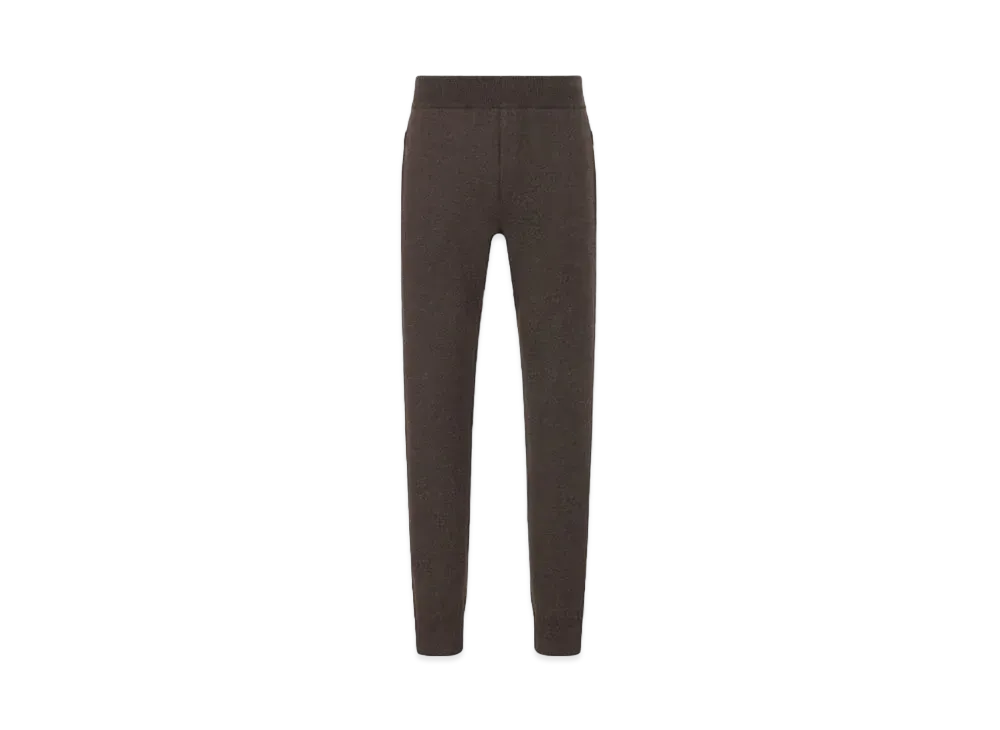 Dior Track Pants Cotton And Cashmere Blend Knit "Brown"