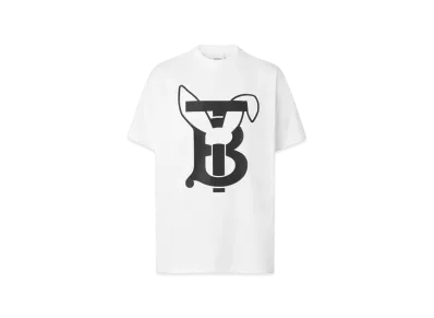 Burberry Rabbit Print Cotton T-shirt "White"