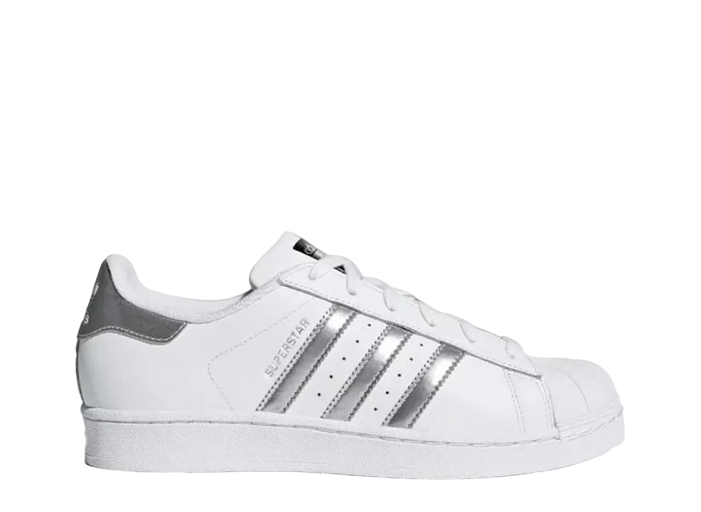 adidas Women's Superstar "White Silver Metallic"
