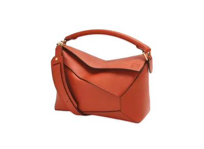 LOEWE Puzzle Edge Bag In Goatskin "Red Orange"