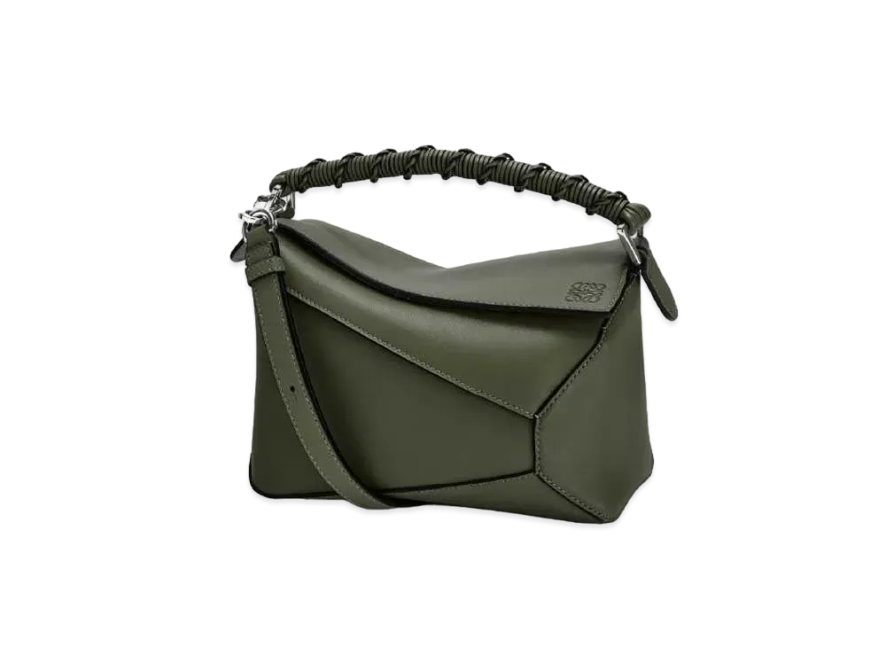 LOEWE Small Puzzle Edge Bag In Nappa Calfskin "Vintage Khaki"