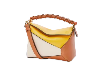 LOEWE Small Puzzle Edge Bag In Nappa Calfskin "Mustard/Light Oat"