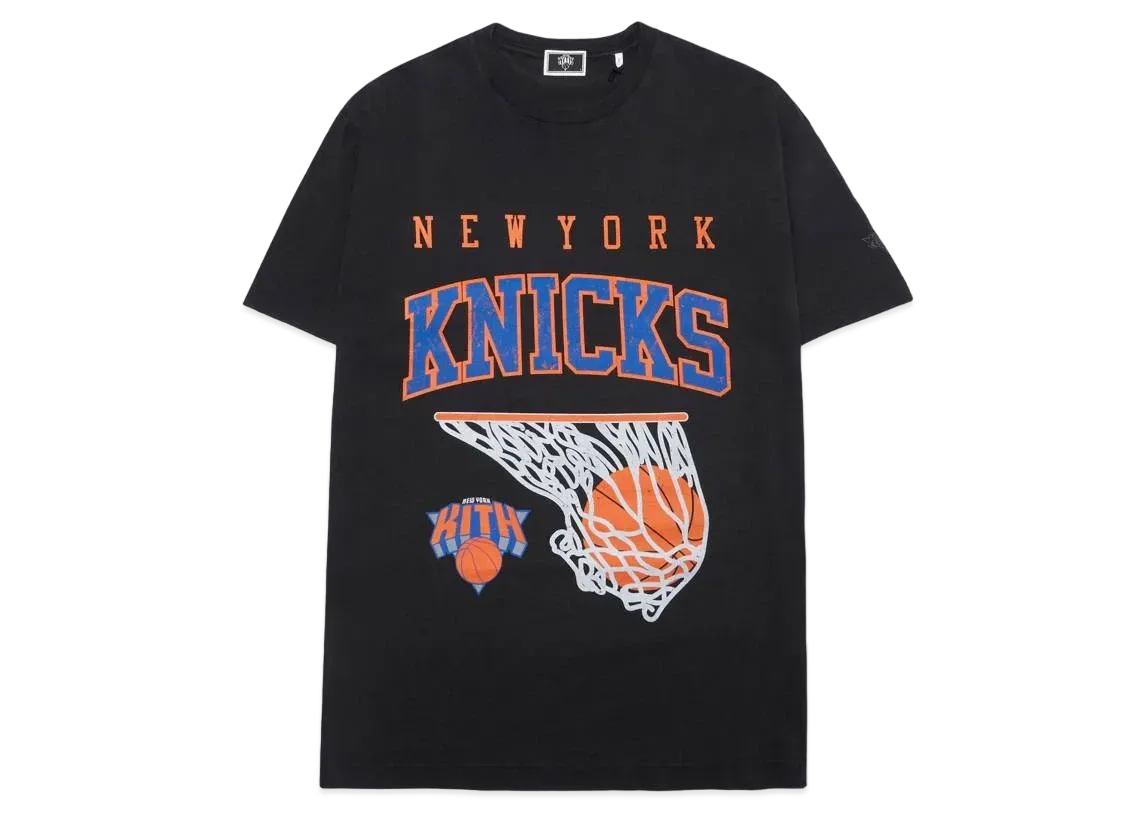 Kith x New York Knicks Basketball Vintage Tee "Black"