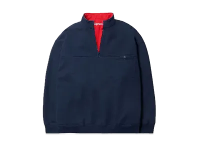 Supreme Washed Half Zip Pullover "Navy"