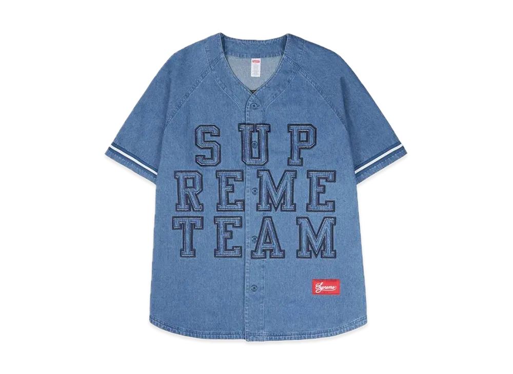 Supreme Denim Baseball Jersey 