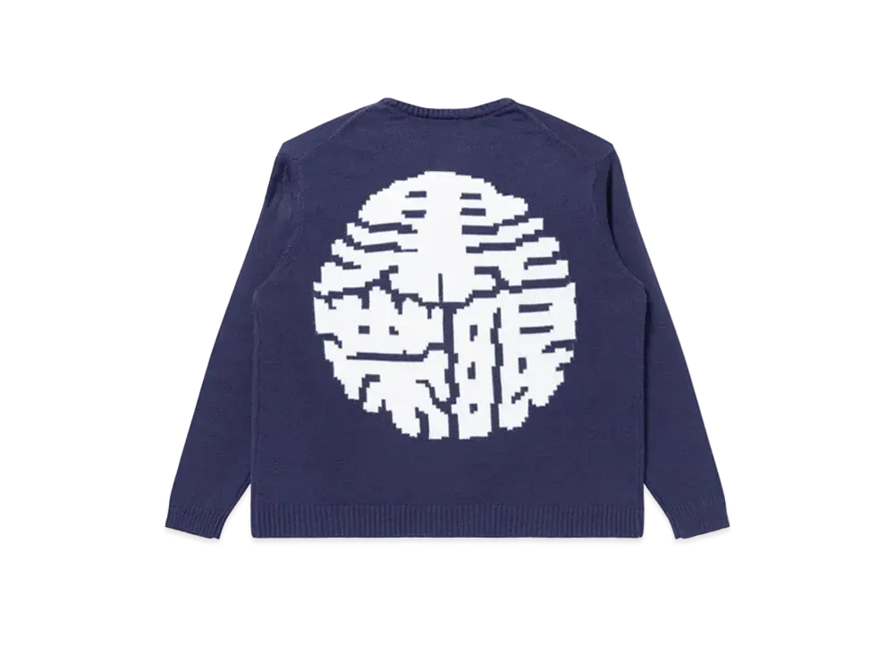 Black Eye Patch Kamon Knit Sweater "Purple"