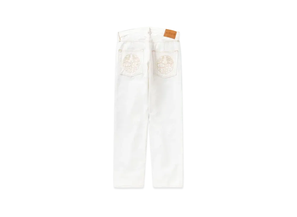 Black Eye Patch Kamon Jeans "White"