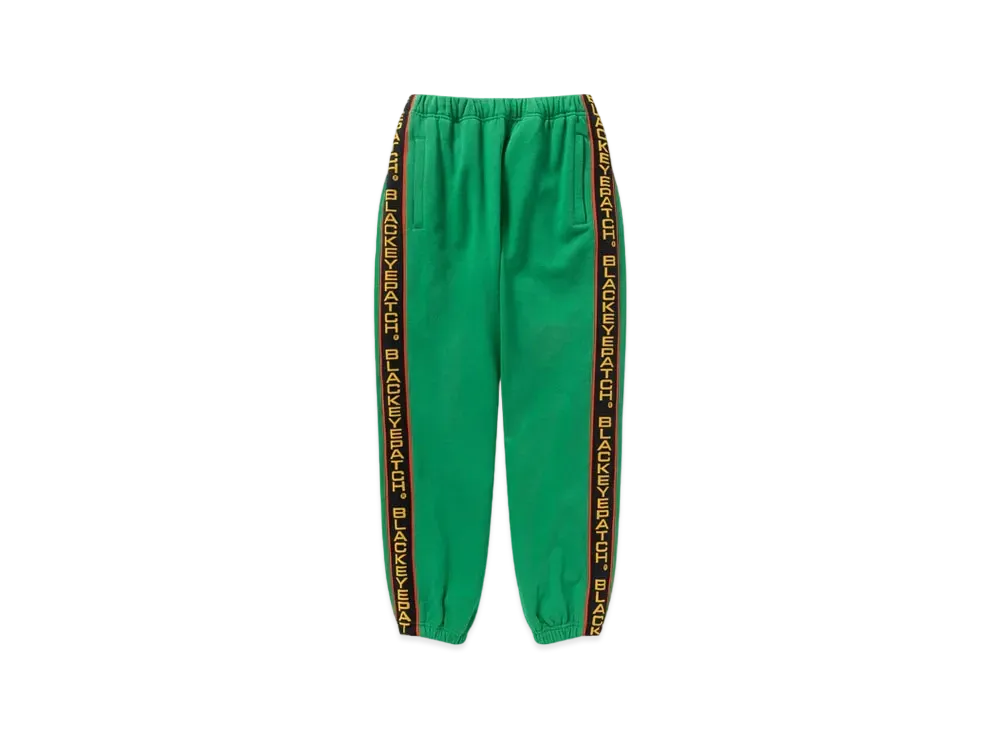 Black Eye Patch Taped Sweat Pants "Green"