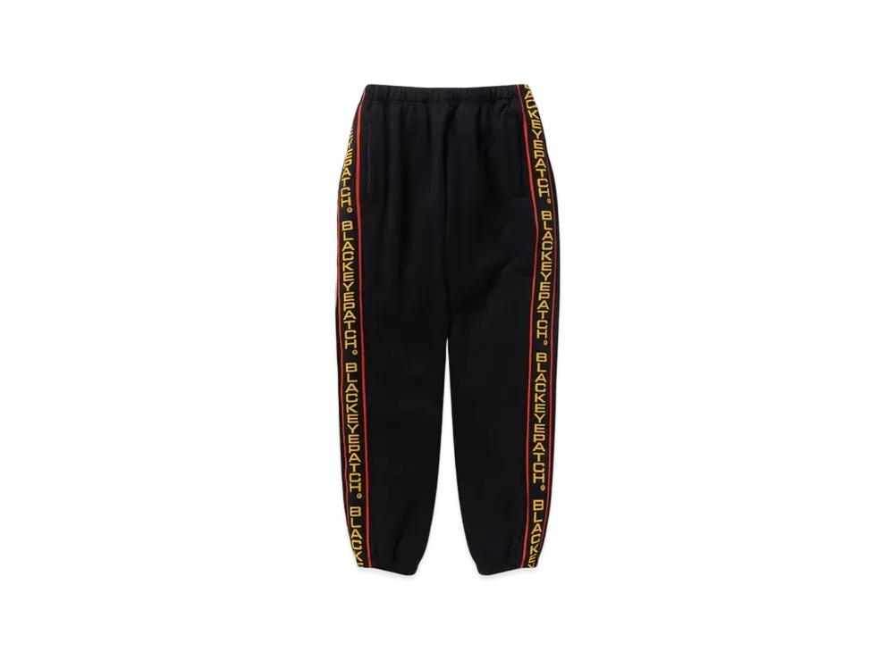 Black Eye Patch Taped Sweat Pants "Black"