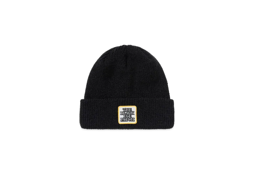 Black Eye Patch OG Label Beanie "Black"