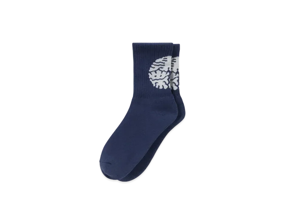 Black Eye Patch Kamon Socks "Navy"