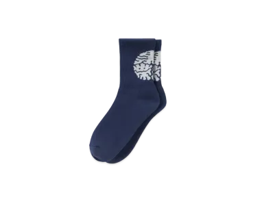 Black Eye Patch Kamon Socks "Navy"