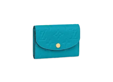 Louis Vuitton Rosalie Coin Purse Monogram Empreinte Leather "Turquoise"