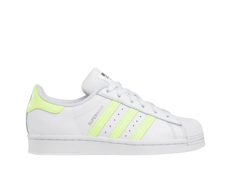 adidas Women's Superstar "Footwear White Hi Res Yellow"