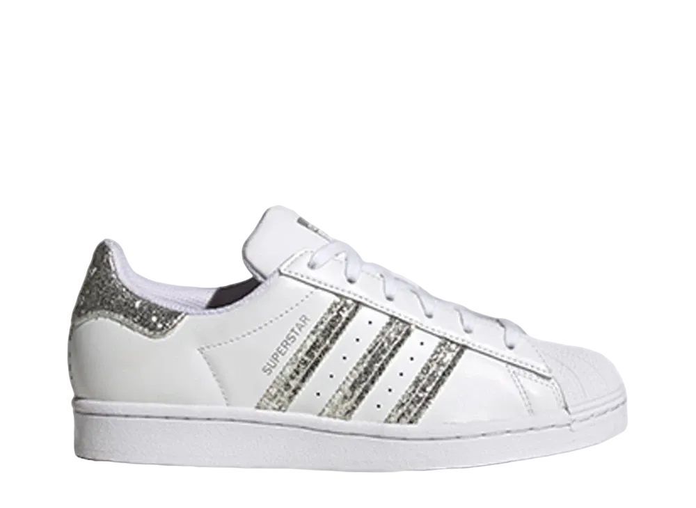 adidas Women's Superstar Embroidered Flames "Footwear White/Silver Metallic"