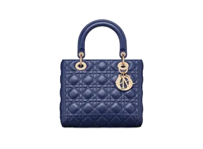 Dior Medium Lady Dior Bag Cannage Lambskin "Royal Blue"