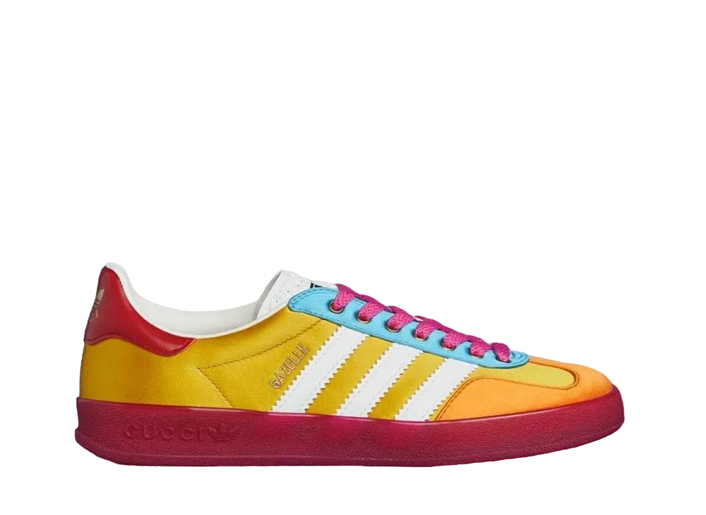 GUCCI × adidas Women's Gazelle "Yellow/White/Red"