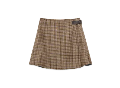 LOEWE x Howl's Moving Castle Calcifer Wrap Skirt In Wool "Beige/Blue/Black"